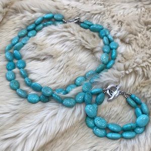 Turquoise and Sterling Silver Jewelry Set